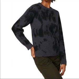 NEW Rails Venus Iron Black Tie Dye Knit Crewneck Sweater Size M